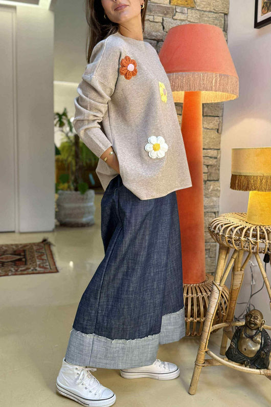 Hello Miss Daisy Knit Mocha Marl